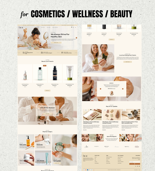 Lilac Shopify Theme – Clean, Warm & Conversion-Focused Design for Beauty, Cosmetics & Wellness Brands