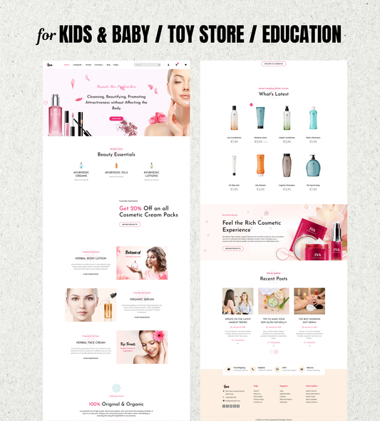 Iva Shopify Theme – Clean, Modern & Conversion-Focused Design for Cosmetics Stores