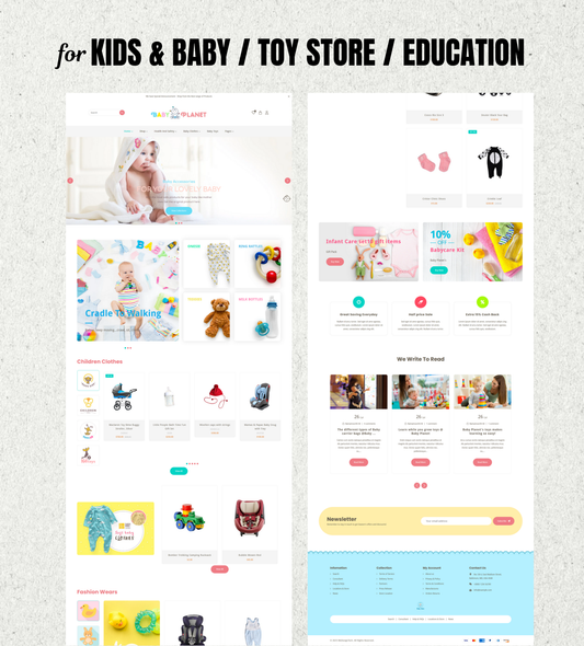 Baby & Kids Shopify Theme – Fun, Safe & Playful Design for Kids, Baby, Toy & Education Stores