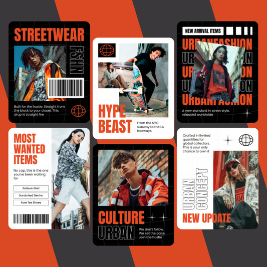Streetwear Promo Instagram Post / Carousel – Niche specific for Growth & Sales, Instagram Templates, Instagram Post, Facebook Post, Facebook Templates