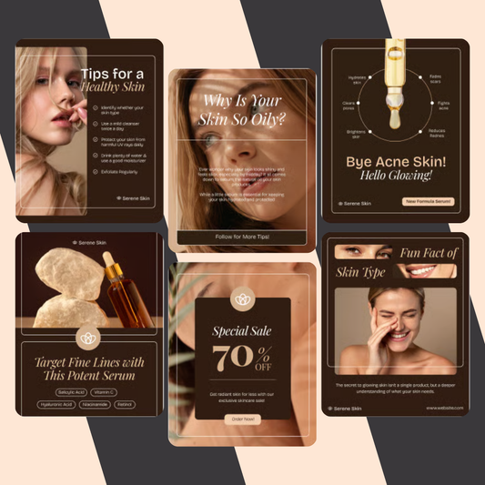 Beauty Cosmetics Promo Instagram Post / Carousel – Niche specific for Growth & Sales, Instagram Templates, Instagram Post, Facebook Post, Facebook Templates