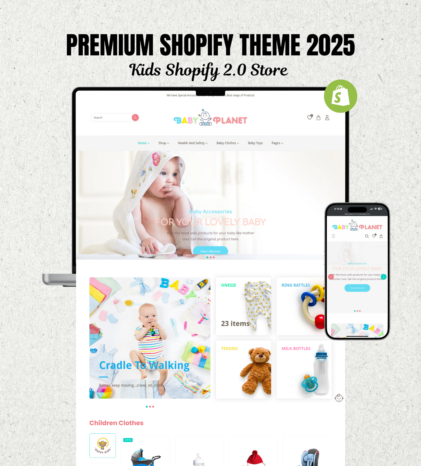 Baby & Kids Shopify Theme – Fun, Safe & Playful Design for Kids, Baby, Toy & Education Stores