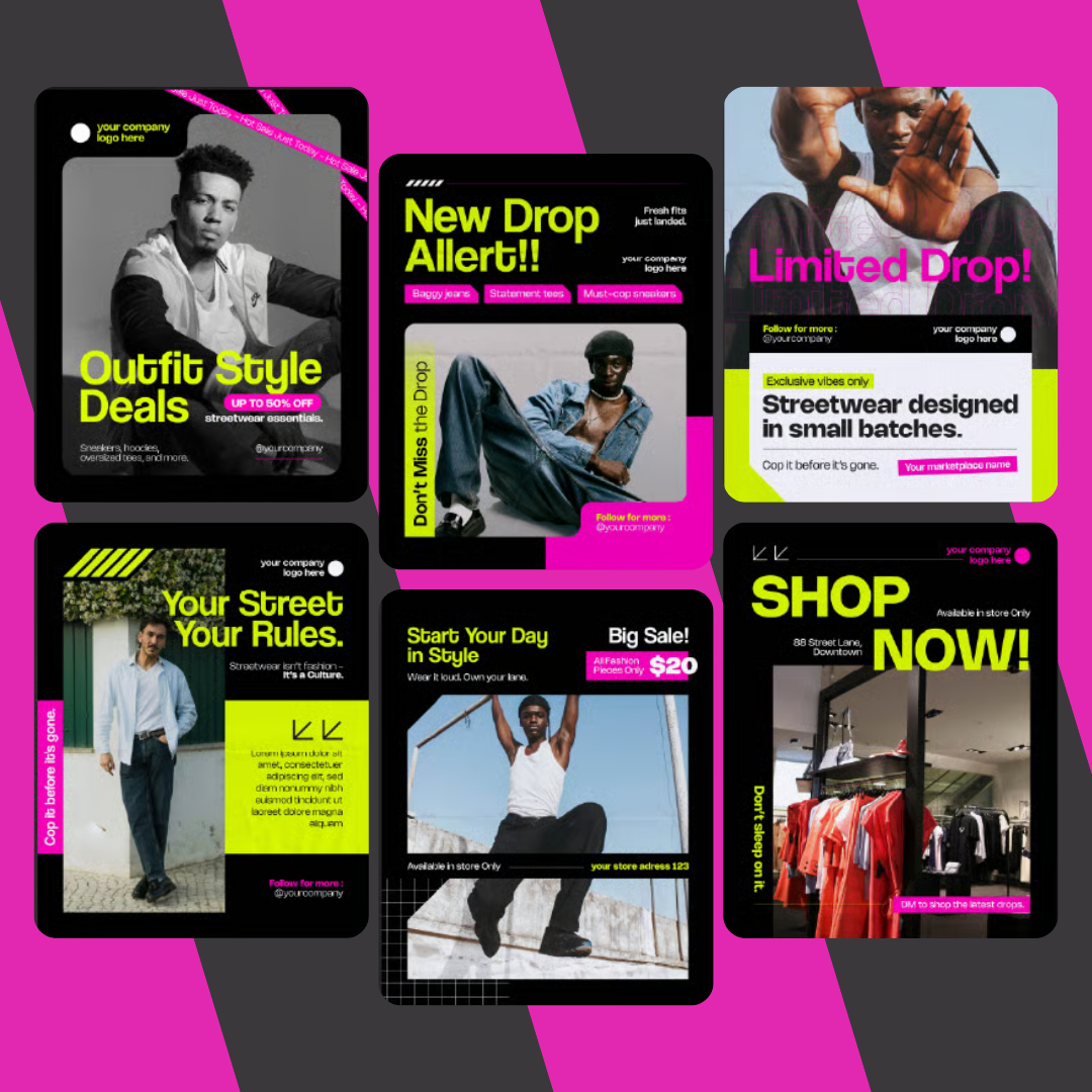 Premium Fashion Promo Instagram Post + Story Templates – Niche specific for Growth & Sales, Instagram Templates, Instagram Post, Facebook Post, Facebook Templates