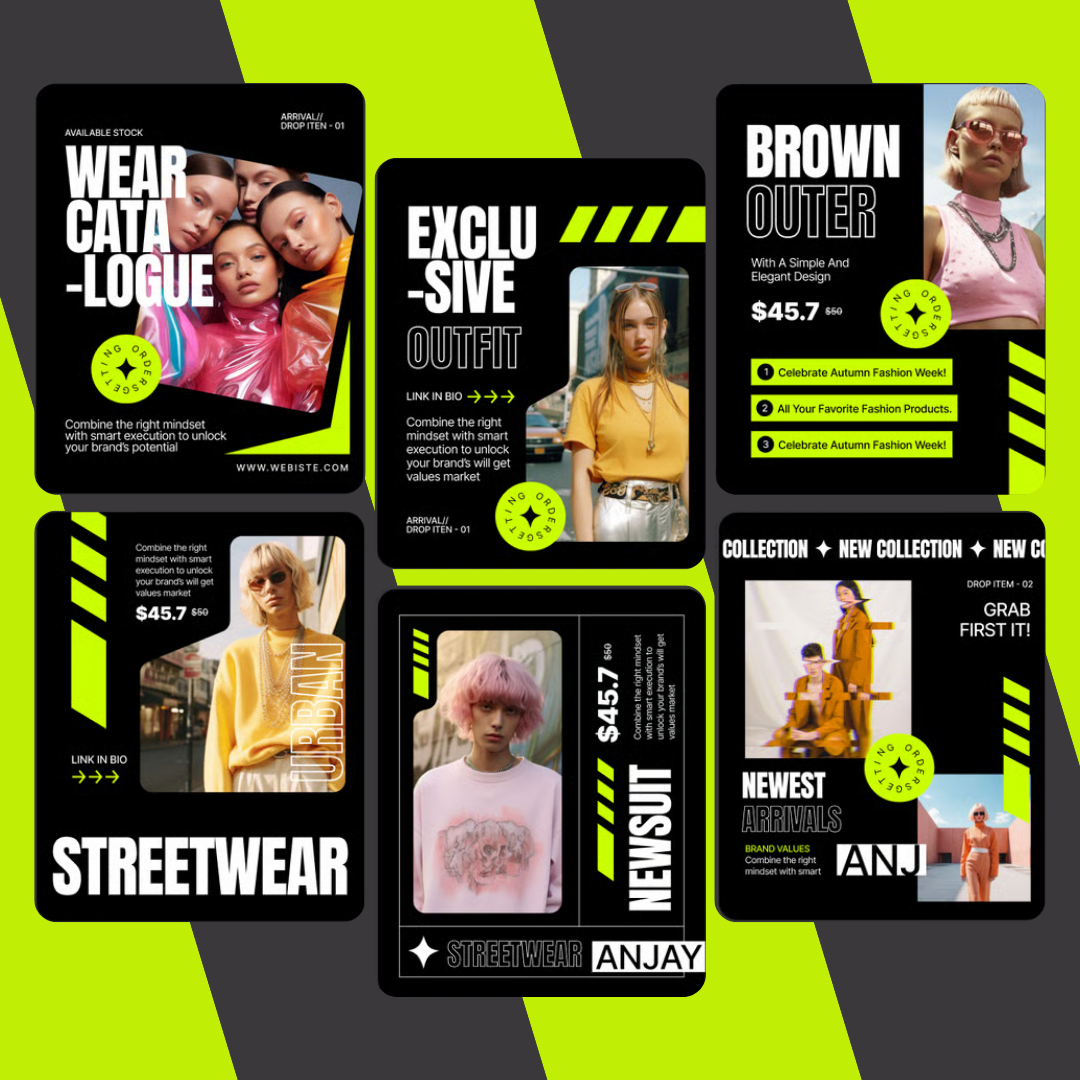 Premium Fashion Promo Instagram Carousel – Niche specific for Growth & Sales, Instagram Templates, Instagram Post, Facebook Post, Facebook Templates