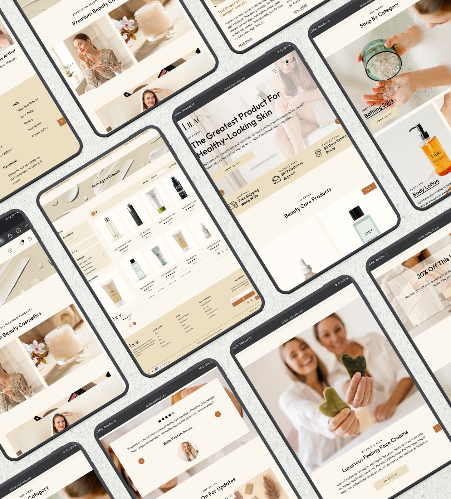 Lilac Shopify Theme – Clean, Warm & Conversion-Focused Design for Beauty, Cosmetics & Wellness Brands