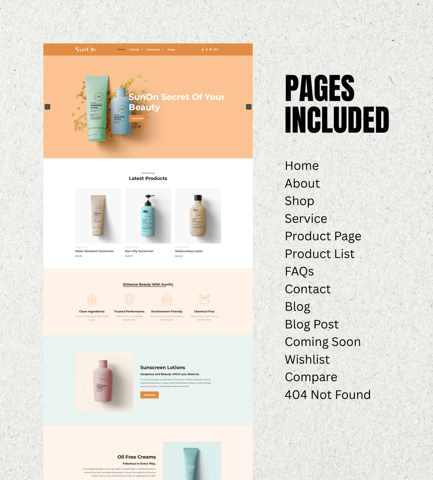 SunOn Shopify Theme – Clean, Warm & Conversion-Focused Design for Beauty, Cosmetics & Wellness Brands