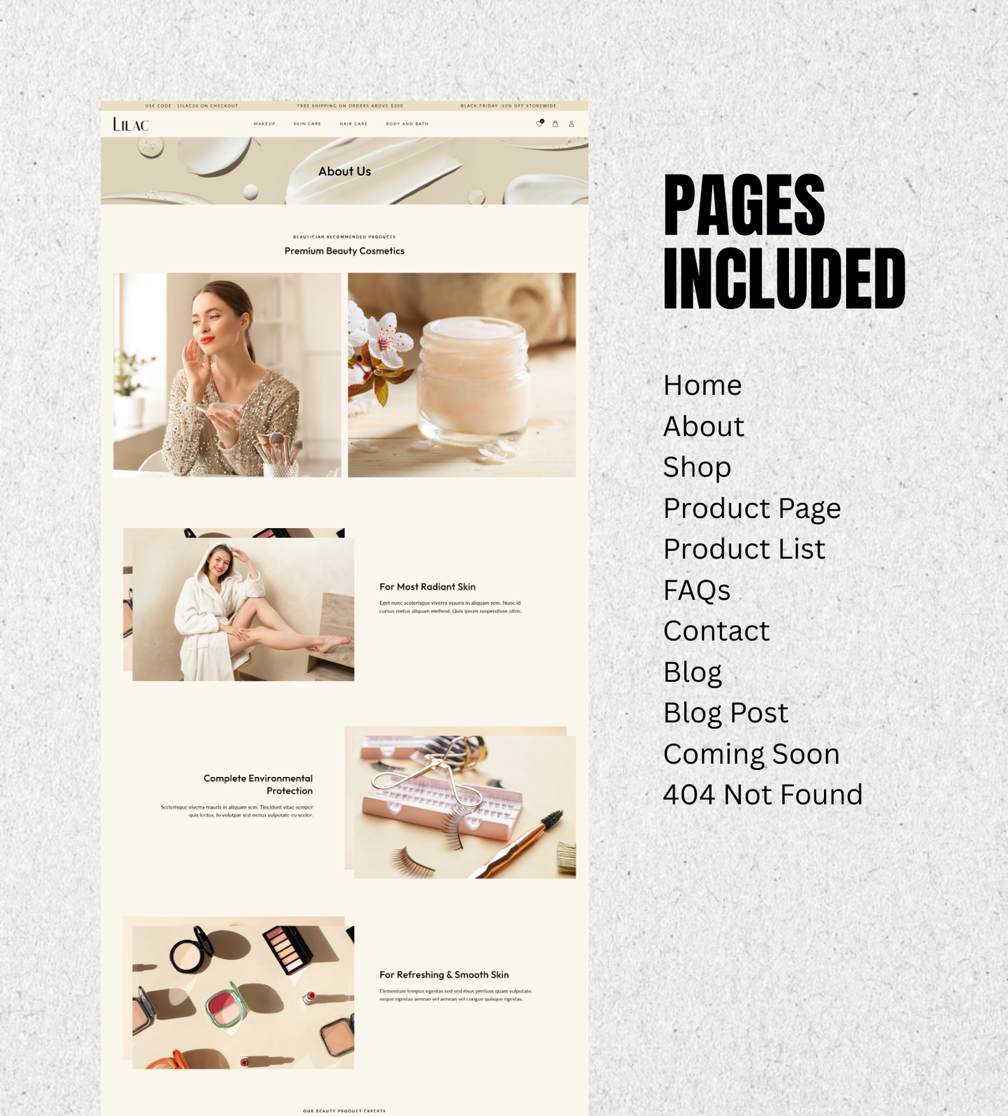 Lilac Shopify Theme – Clean, Warm & Conversion-Focused Design for Beauty, Cosmetics & Wellness Brands