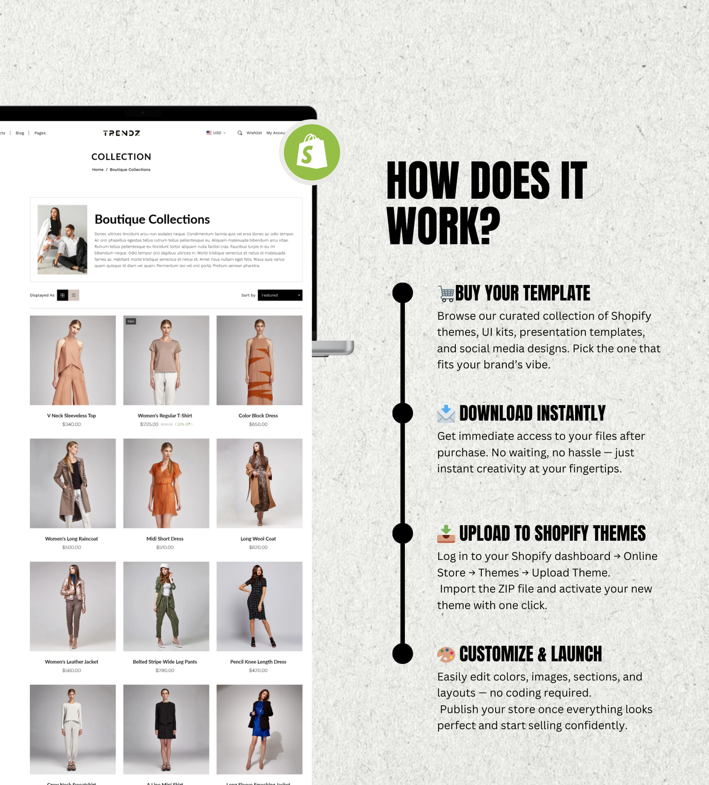 Trendz Shopify Theme – Trend-Driven, Modern Design for Boutique, Fashion & Beauty Stores